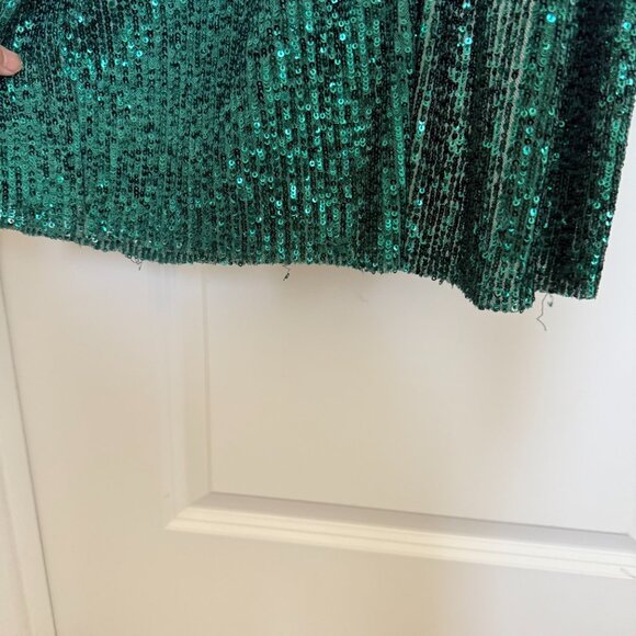 Revolve NBD Elektra Gown Party Dress Emerald Green Kelly sequins maxi sz small - Picture 12 of 16